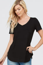 Load image into Gallery viewer, Black V Neck Tee

