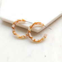 Load image into Gallery viewer, Pumpkin Spice Hoop Earrings
