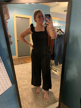 Load image into Gallery viewer, Black Smocked Jumpsuit
