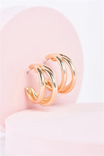 Load image into Gallery viewer, Gold Triple Hoop Earring
