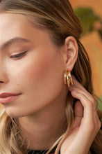 Load image into Gallery viewer, Gold Triple Hoop Earring
