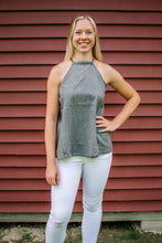 Load image into Gallery viewer, Gray Halter Neck Denim Tank
