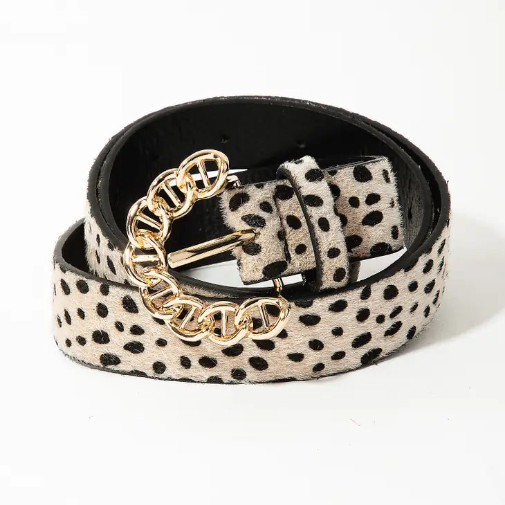 Leopard Faux Leather Belt