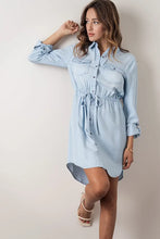 Load image into Gallery viewer, Light Blue Denim Tunic Dress
