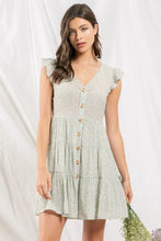 Load image into Gallery viewer, Light Sage Speckled Dress
