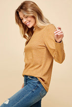 Load image into Gallery viewer, Mustard Cashmere Striped Long Sleeve
