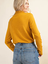 Load image into Gallery viewer, Mustard Turtle Neck with Button Detail
