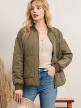 Load image into Gallery viewer, Olive Quilted Jacket
