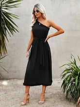 Load image into Gallery viewer, Madi One Shoulder Ruffle Dress

