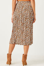 Load image into Gallery viewer, Orange Button Down Floral Skirt

