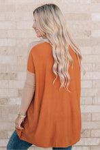 Load image into Gallery viewer, Orange Colorblock Pocketed Long Sleeve
