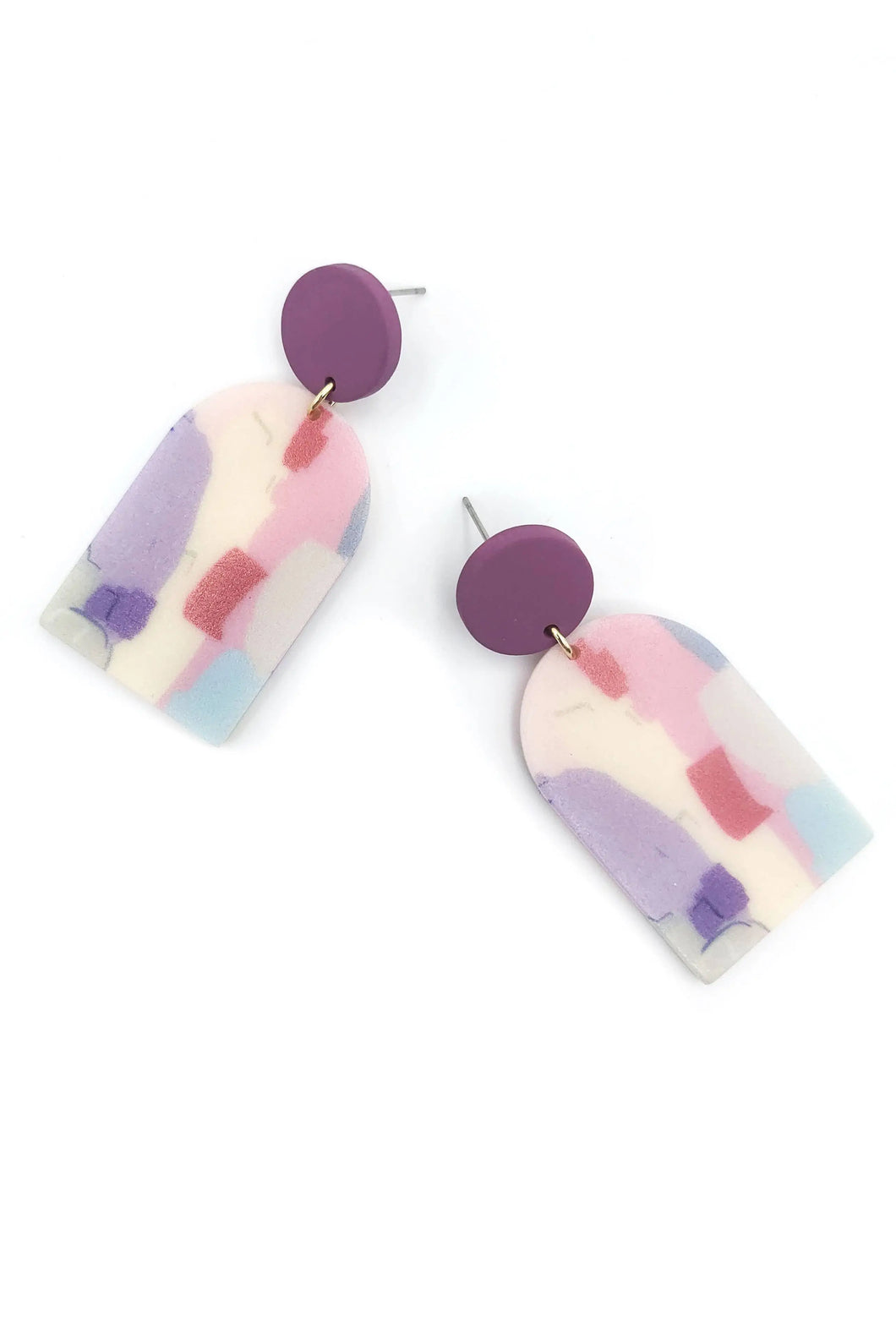Purple Arches Earring