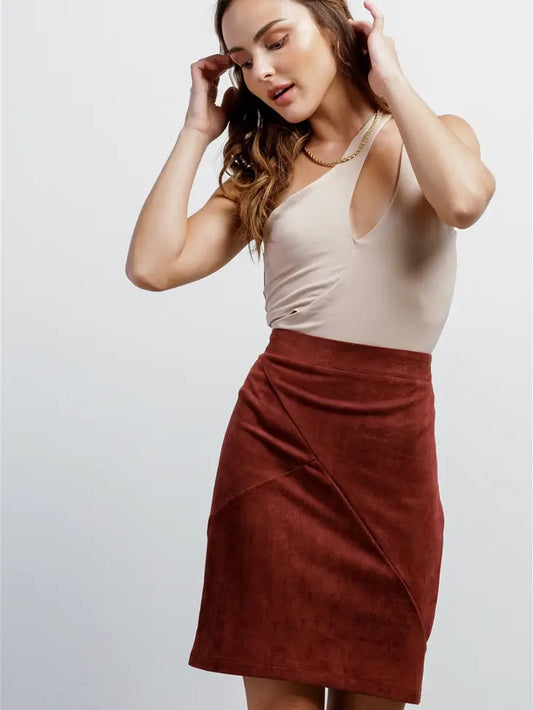 Redwood Suede Skirt