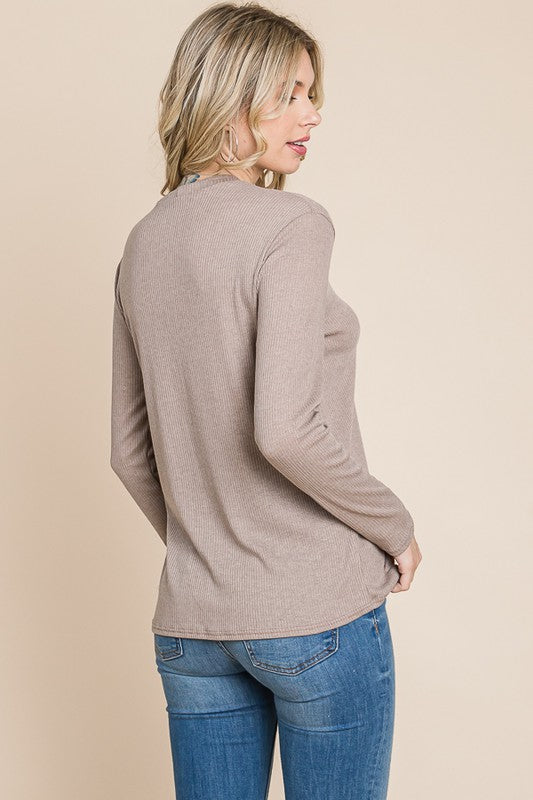 Basic Ribbed Relaxed Long Sleeve