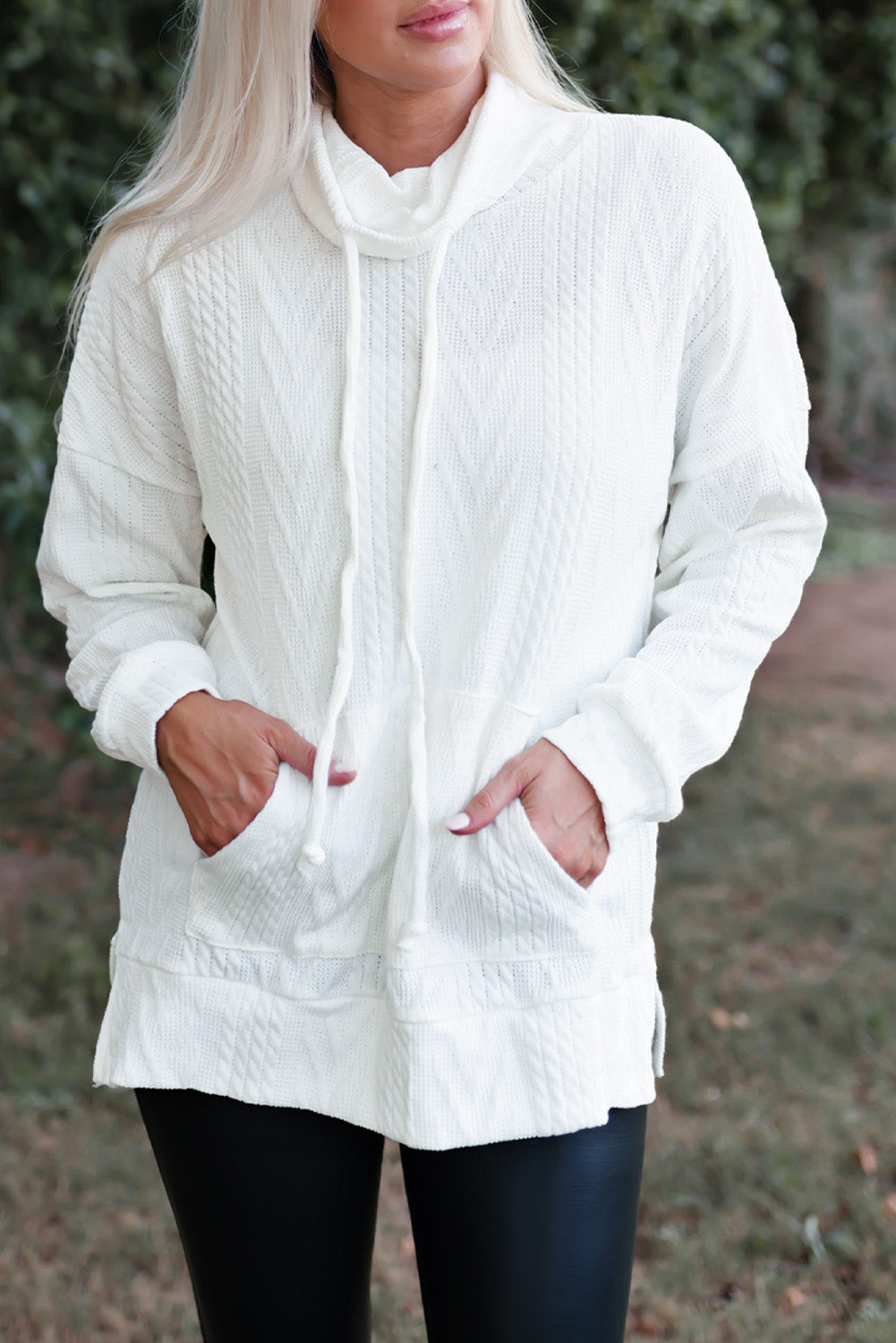 Ivory Cowl Neck Sweatshirt